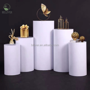 Yüksek kaliteli kalınlaşma Metal kaide demir silindir kaide kek raf tatlı masa için doğum günü düğün parti yuvarlak taban kaide - Product Image 4