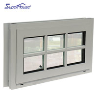 AS2047 auvent rival en bois d'aluminium insonorisé de conception standard australien fenêtre d'auvent d'opérateur de fenêtre