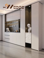Meuble TV moderne en bois massif en palissandre avec un aspect vieilli, buffet de rangement pour le salon, meuble multimédia