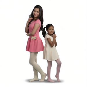 Collants de danse Catherine pour filles, tailles enfant 0-0 à 3-5, en acrylique et élasthanne, pour l'entraînement - Product Image 1