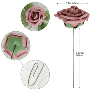All'ingrosso Bouquet caldo talpa e Nude fiore Nude sposa in schiuma floreale per fiori artificiali - Product Image 6