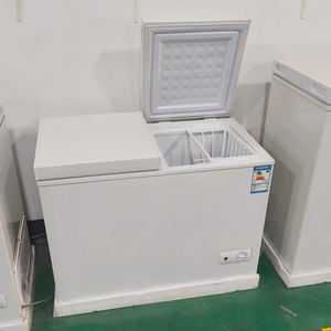 Réfrigérateur-<span class=keywords><strong>congélateur</strong></span> mécanique à <span class=keywords><strong>double</strong></span> <span class=keywords><strong>porte</strong></span> et <span class=keywords><strong>double</strong></span> température de 96 L avec étagères réglables pour la maison - Product Image 1