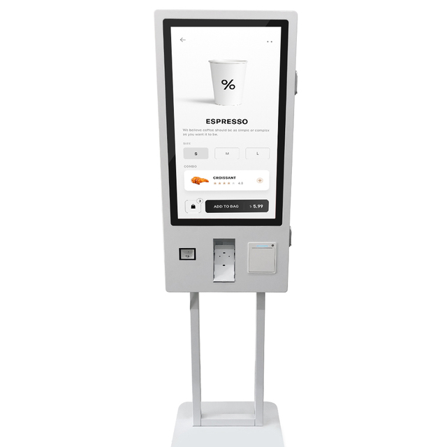 VISIGN Floor Stand 24 27 32 43 Inch Touch Screen Restaurant Menu Ordering Kiosk Interactive Self Service Payment Kiosk