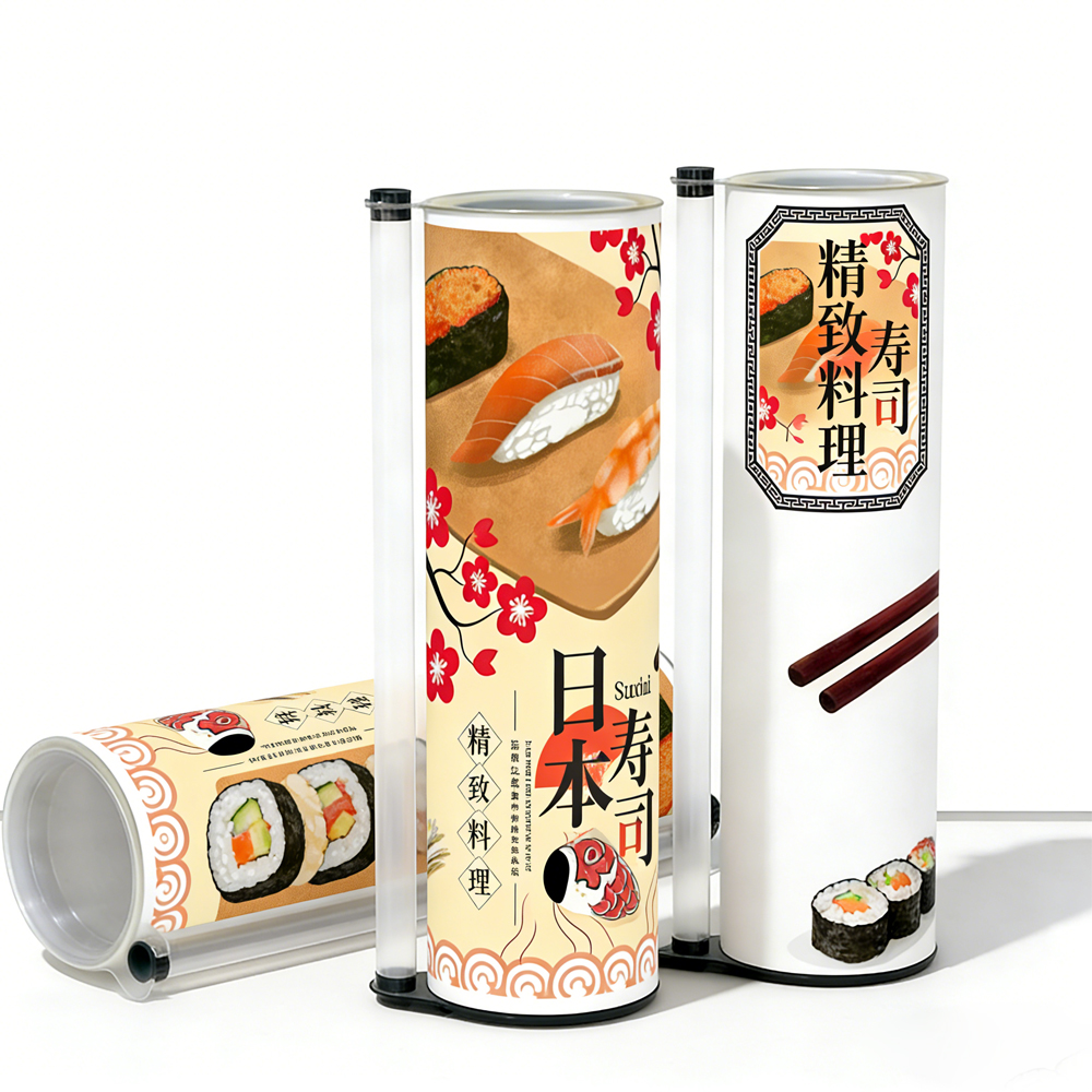 High Quality Custom Printed Food Grade Cylinder Paper Tube for Sushi Soy Sauce Food Packaging Paper Tube