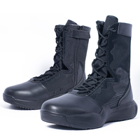 Bottes tactiques personnalisées pour l'entraînement en plein air, camouflage Highland noir, durables, imperméables, pour la randonnée et la chasse, bottes pour hommes