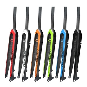 Fourche rigide <span class=keywords><strong>TOSEEK</strong></span> MTB ultra-légère en carbone intégral à tube droit, freins à disque, 26 et 27,5 pouces - Product Image 1