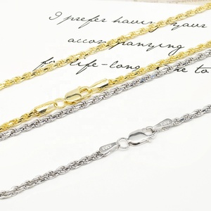 Collana a catena in argento massiccio 925 lucido con taglio a diamante di vendita calda all'ingrosso uomo donna - Product Image 3