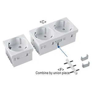 Professionele Vervaardiging Goedkope Dual Combineren Stopcontact Duitse Socket