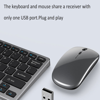 Ensemble clavier et souris sans fil mini RGB rétroéclairé rechargeable 2,4 GHz pour ordinateurs portables en stock