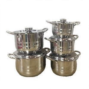 Ensemble de casseroles <span class=keywords><strong>Lechen</strong></span> Modern 5 pièces en acier inoxydable à double fond extra épais, compatible lave-vaisselle, écologique, 16-28 cm - Product Image 4