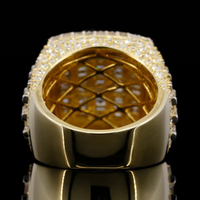 Bague en argent 925 pour hommes, bijoux glacés, Baguette, rappeur, Hip Hop, Champion, bague de lettre Moissanite