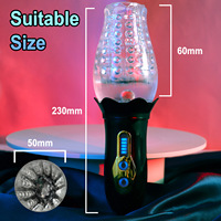 Jouet Masturbateur Électrique Vibrant Rotatif Lumineux pour Hommes, Entraîneur de Gland, Godet d'Avion YQ-D21 435g
