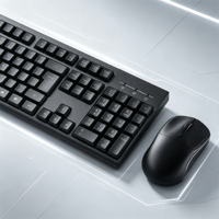 Keyboard Nirkabel Ukuran Penuh 104-Tombol Harga Pabrik dengan Mouse Nirkabel Optik USB 2.4GHz untuk PC Tablet