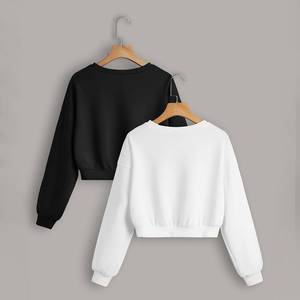 Primavera e autunno nuova camicetta Casual da <span class=keywords><strong>donna</strong></span> in tinta unita Design semplice <span class=keywords><strong>felpa</strong></span> a maniche lunghe - Product Image 2