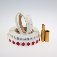 Autocollant adhésif imperméable imprimé personnalisé étiquettes rondes de logo de rouge à lèvres en vinyle pour les cosmétiques de marque privée