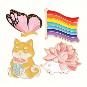 Pin de Esmalte de Hierro Personalizado Barato con Impresión UV/Serigrafía, Baño de Oro, Diseño de Perro, Tamaño Personalizado - Product Image 3