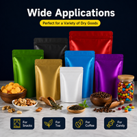 Sachets Doypack en Mylar et Feuille d'Aluminium, Anti-odeur et Anti-humidité, avec Fenêtre Transparente, Ziplock, pour Snacks et Aliments, 3,5g, avec Logo Personnalisé