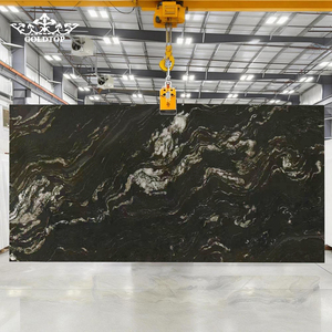 Dalles de granit satiné GOLDTOP Titanium avec finition métallique, ton titane, poli mat, pour îlot de cuisine et comptoir de salle de bain - Product Image 1