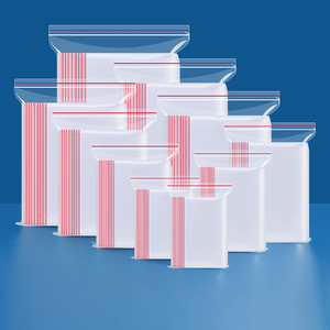 Sacs d'emballage en plastique LDPE transparents de 0,09 mm avec fermeture éclair, personnalisables, pour aliments et snacks, vente en gros - Product Image 1