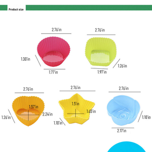 Top vente réutilisable Muffin cuisson tasses résistant à la chaleur de qualité alimentaire approuvé Silicone Cupcake doublures - Product Image 4