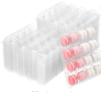 Boîtes à macarons en plastique, lot de 40, inserts transparents pour contenants à macarons, pour 16 macarons, boîtes d'emballage