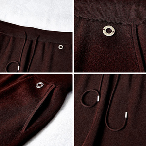 Shorts de Punto para <span class=keywords><strong>Mujer</strong></span>: Shorts Holgados de Cintura Alta con Cordón Ajustable - OEM para Uso Casual - Product Image 2