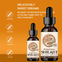 Huile de gouttes de Shilajit liquide biologique pur de marque privée, gouttes de Shilajit avec 85 oligo-éléments et acide fulvique