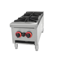 Équipement de restauration de bonne qualité, cuisinière à gaz portable commerciale, 2 brûleurs, cuisinières à gaz pour cuisine de restaurant