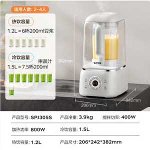เครื่องทำนมถั่วเหลืองซูปอร์ 1200W มัลติฟังก์ชั่นไฟฟ้าพร้อมระบบเก็บรักษาความร้อนสำหรับใช้ในบ้าน - Product Image 4