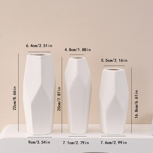 Nouveauté, vase en céramique au design créatif de forme géométrique pour le salon, la table à manger, décoration de fleurs séchées - Product Image 4