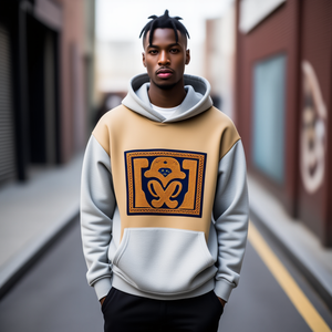 Sweat-shirt à capuche imprimé floral Midnight pour homme, motif tapisserie licorne médiévale, tricoté et lavé, imperméable - Product Image 1