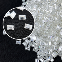 Moissanite SICGEM, taille baguette, couleur D, clarté VVS, taille fantaisie, en vrac