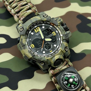 Luxury Sport Outdoor Survival Watch Compass <b>Thermometer</b> Multifunctional Analog Digital Watch Dual Display LED Waterproof - Product Image 5