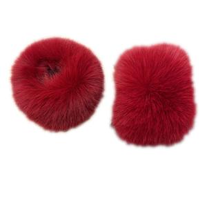Manchons en <span class=keywords><strong>fausse</strong></span> <span class=keywords><strong>fourrure</strong></span> d'hiver, chauffe-mains élastiques, gants en <span class=keywords><strong>fourrure</strong></span> de renard, enveloppe de poignet en peluche, faux manches, utilisation en extérieur, plage - Product Image 5