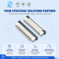 Connecteur FPC à contact inférieur de type tiroir, pas de 0,5 mm, SMT, type ZIF, 22P-60P, expédition rapide, directement de l'usine pour les fabricants de circuits imprimés