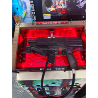 Grande salle de jeux vidéo, salle de jeux d'arcade, simulation de tir au pistolet, machine de jeu d'arcade, divertissement commercial à pièces