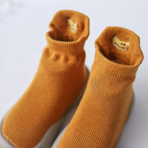 Zapatos de calcetín informales para bebés con suela de goma, tejido transpirable antideslizante de otoño para recién nacidos, uso diario en interiores - Product Image 4