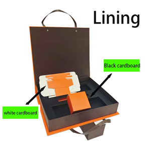 Caja de Regalo de Cartón con Textura Ecológica y Cierre Magnético <span class=keywords><strong>para</strong></span> Pastel de Luna, con Logotipo Estampado en Lámina - Product Image 1