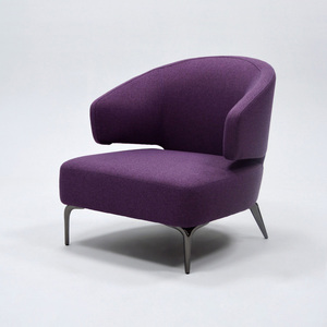 Italian Furniture Bedroom Purple <b>Recliner</b> Chair Fabric Lounge Chair Living Room Leisure Hotel Club Lobby Reception <b>Armchair</b> - Product Image 2