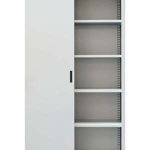 Armadio con porta scorrevole 4/8 regolabile in lamiera con bordi arrotondati - Product Image 1