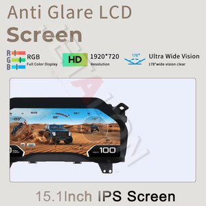 หน้าจอแสดงผลดิจิตอลขนาด 15.1 นิ้ว สำหรับรถยนต์ฟอร์ด F150 ปี 2009-2021 จอ LCD แสดงมาตรวัดความเร็ว แดชบอร์ด พร้อมระบบนำทาง GPS ห้องนักบินเสมือนจริง - Product Image 2