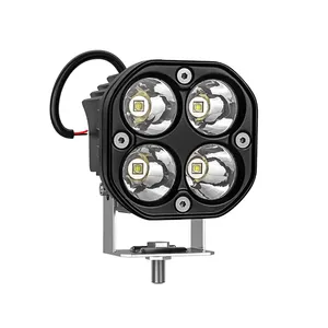 3 "vuông 40 wát LED làm việc ánh sáng 24V daul màu sắc vàng trắng LED Fog Spotlight off-road đèn sương mù cho xe máy 4x4 phụ kiện xe hơi