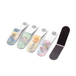Signets magnétiques en papier personnalisés Aimants pour réfrigérateur Papeterie Artisanat Signets pour enfants Ensemble personnalisé de 4 autocollants magnétiques pour <span class=keywords><strong>la</strong></span> lecture - Product Image 5