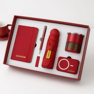 Business Gift Set A5 <b>Leather</b> Notebook <b>Diary</b> with UV Printed Pen Custom Logo Luxury Presentation Box for VIP Clients Executives - Product Image 1