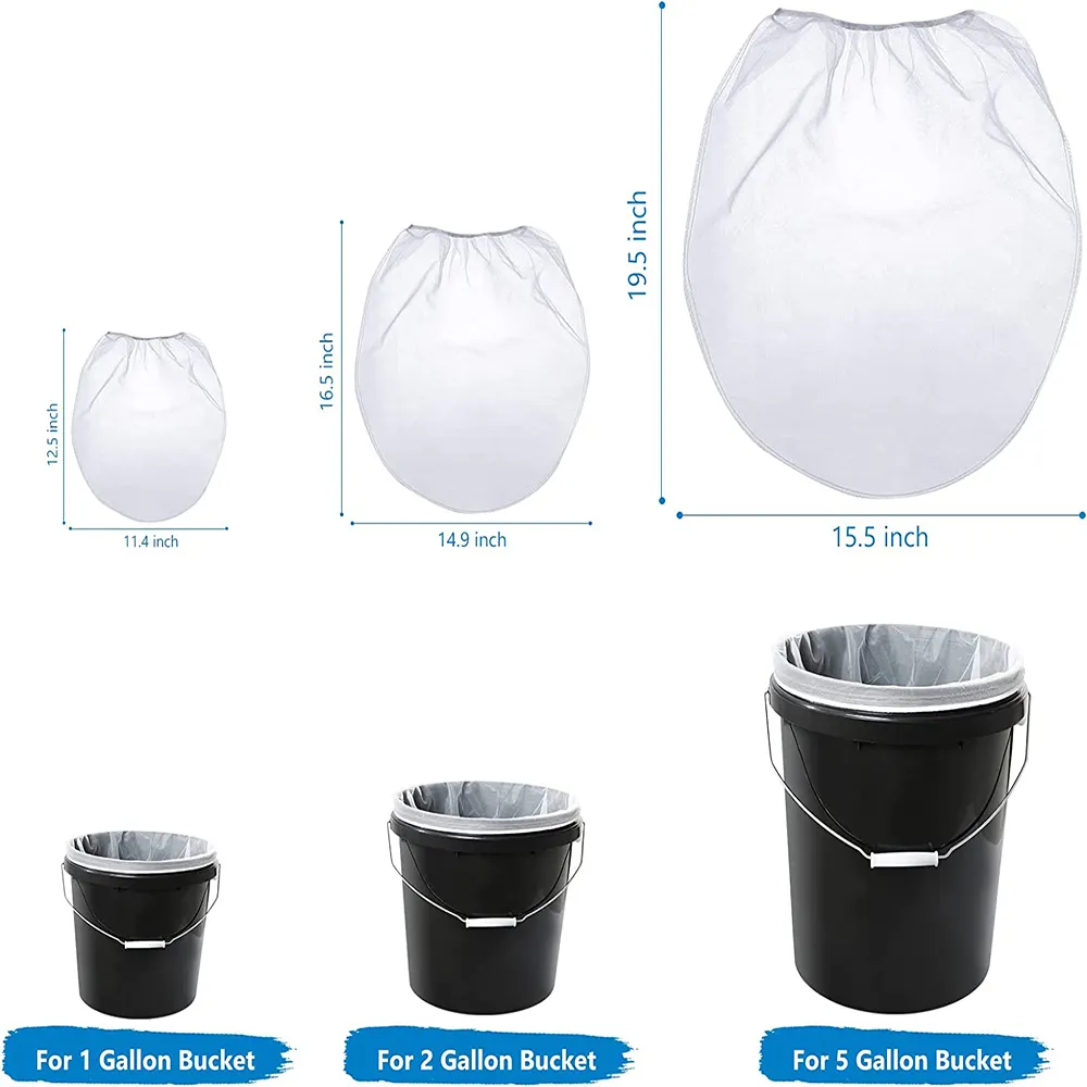 White Fine Mesh Filters Bag Paint Strainer Bags 5 Gallon Bucket Elastic Opening paint filter Bags