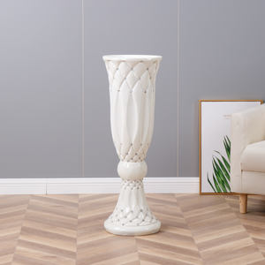 Vases en fibre de verre pour la <span class=keywords><strong>maison</strong></span>, pot de fleurs blanc pour décoration, grand jardinière de jardin haut de gamme - Product Image 1