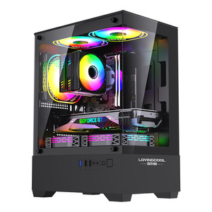 เคสคอมพิวเตอร์ VECO สำหรับ <span class=keywords><strong>Lian</strong></span> <span class=keywords><strong>Li</strong></span> <span class=keywords><strong>O11</strong></span> Vision Compact Gaming PC กระจกนิรภัย 3 ด้าน แบบไร้รอยต่อ มุมมองพาโนรามา MicroATX Mid Tower โครงเหล็ก - Product Image 4