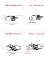 XD P3042 S925 argent sterling rétro vieux collier de perles boucle tête connexion boucle bricolage tressé bracelet boucle