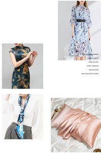 Tela teñida plana 16mm 90% seda de morera 10% mezcla de Spandex tela de seda elástica tela de seda pura - Product Image 6