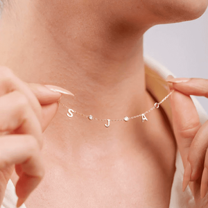 Collane di prima lettera in acciaio inossidabile su misura per il mese di compleanno <span class=keywords><strong>pietre</strong></span> per la festa della mamma collane con <span class=keywords><strong>nome</strong></span> personalizzate - Product Image 4